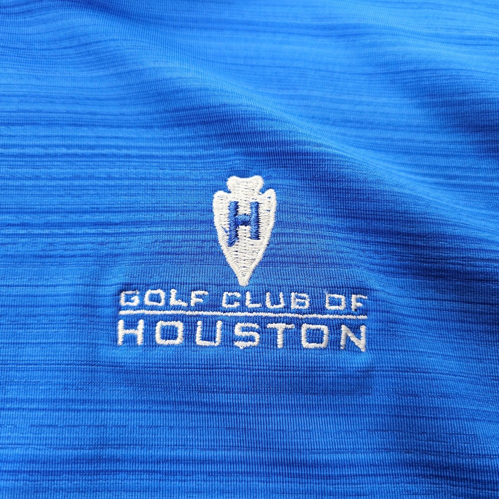 Chase 54 Mens Odyssey Golf Polo Shirt Blue Golf Club of Houston‎ DryFuze Medium - Picture 3 of 10